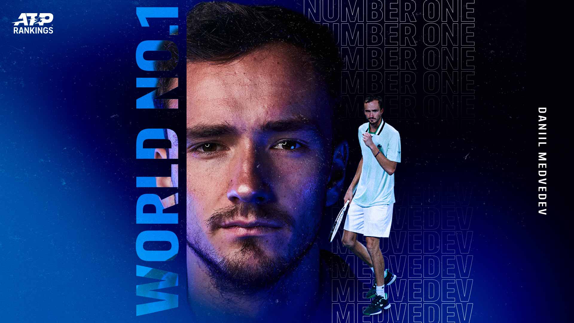 Medvedev là số một thế giới thứ 27 trong lịch sử bảng điểm ATP. Ảnh: ATP