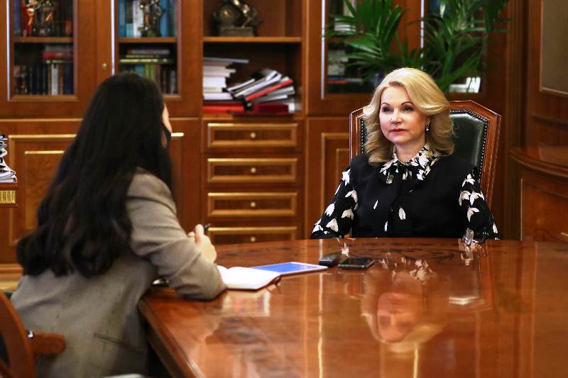 Phó Thủ tướng Nga Tatyana Golikova trả lời phỏng vấn TASS.