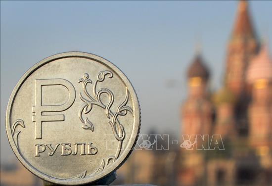 Đồng tiền xu ruble của Nga. Ảnh: AFP/TTXVN