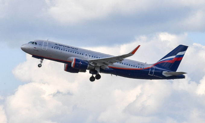 Máy bay hãng Aeroflot cất cánh từ thủ đô Moskva của Nga hồi năm 2018. Ảnh: AFP.