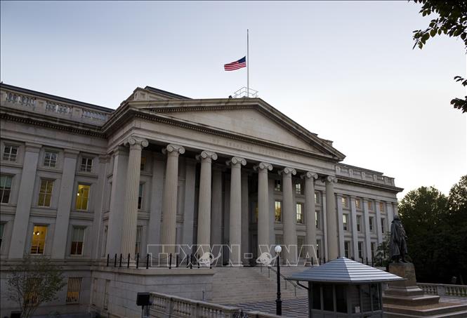 Tòa nhà Bộ Tài chính Mỹ ở Washington DC. Ảnh: AFP/TTXVN