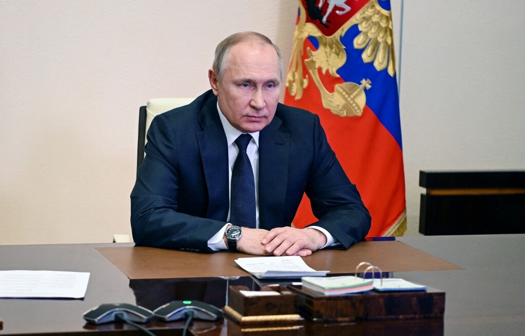 Tổng thống Vladimir Putin trong cuộc họp với Hội đồng An ninh Nga hôm 3/3. Ảnh: AFP.