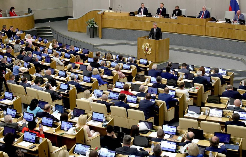 Hạ viện Nga thông qua dự luật để trả đũa các quốc gia phân biệt đối xử hoặc cấm truyền thông Nga trong. Ảnh: TASS.