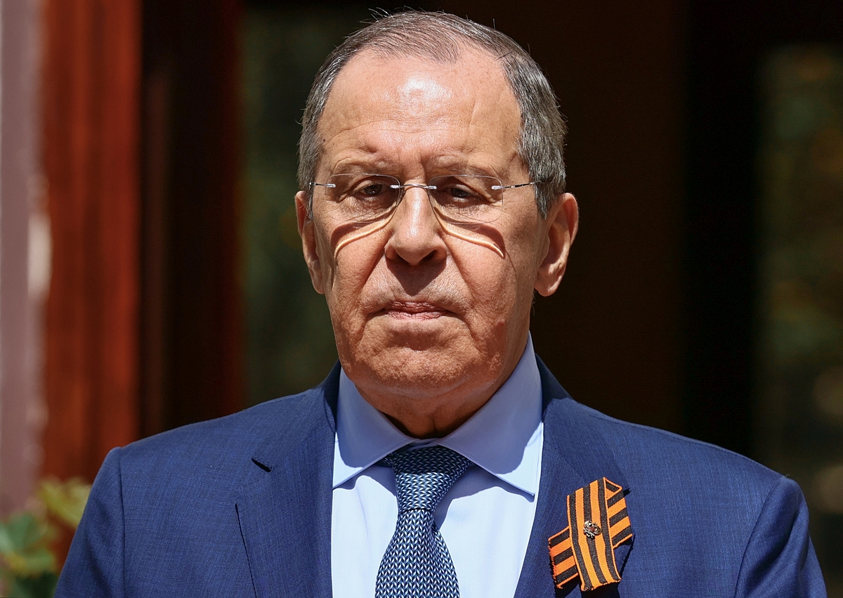 Ngoại trưởng Nga Sergey Lavrov trong cuộc họp báo tại thủ đô Algiers, Algeria tháng trước. Ảnh: AFP.
