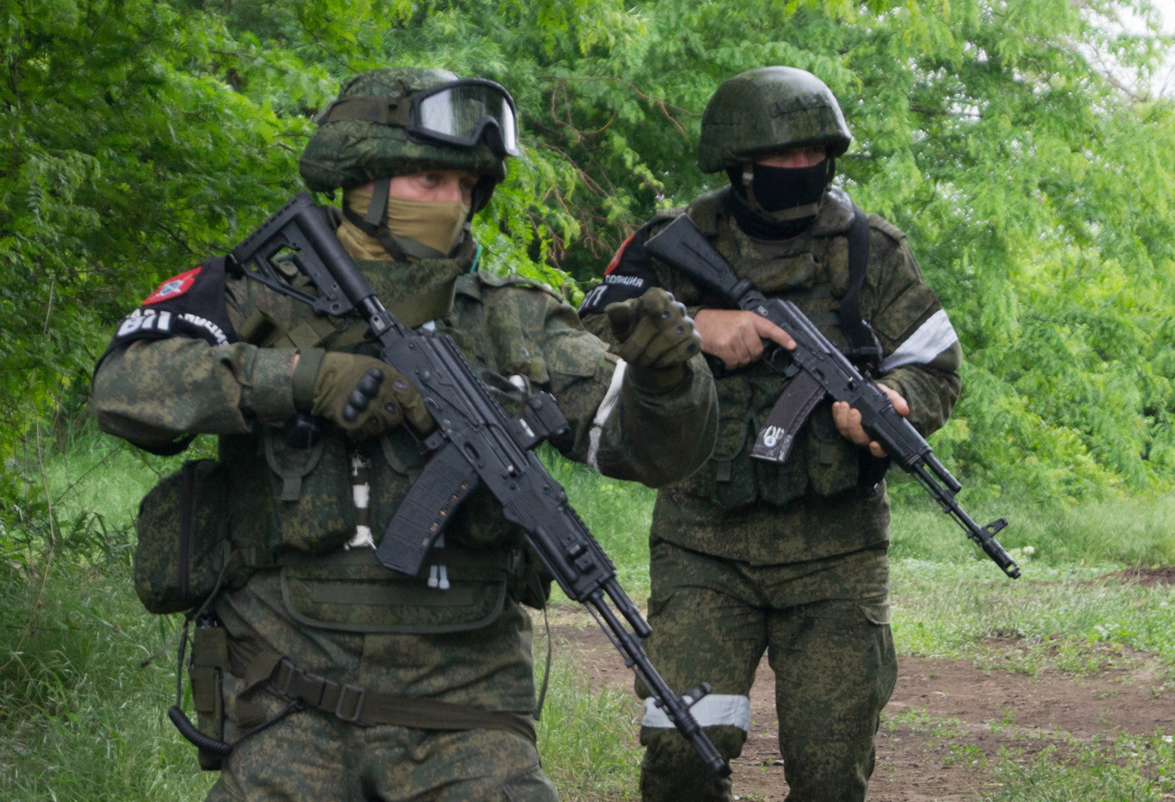 Quân cảnh Nga làm nhiệm vụ tại Kherson trong ảnh công bố hôm 29/5. Ảnh: AFP.