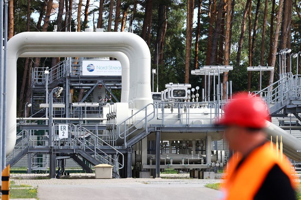 Một phần đường ống Nord Stream 1 tại Lubmin, Đức hôm 30/8. Ảnh: Reuters.