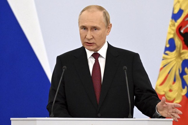 Tổng thống Putin phát biểu ngày 30/9. Ảnh: AP
